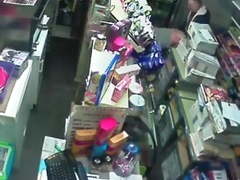 Str8 caught fucking on security camera in store